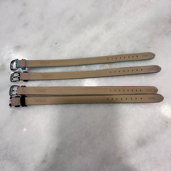 Polka Dot Striped Belt Style Bundle Of 4 Multicolor Watch Bands NWOT - Picture 2 of 2